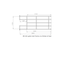 Load image into Gallery viewer, ODE 5 bar Cattle Division Gate/Panel - Drinker at Hanging End