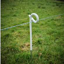 Load image into Gallery viewer, White Pigtail Electrical Fencing Post
